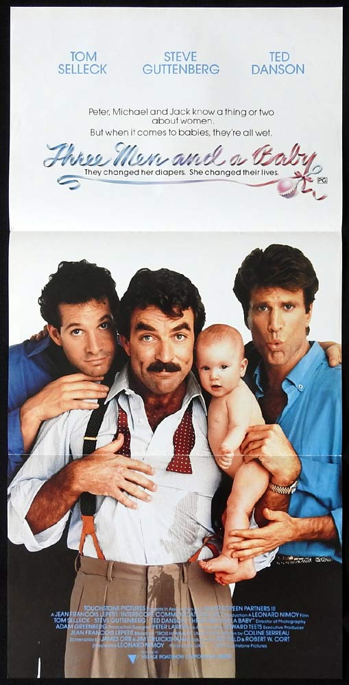 THREE MEN AND A LITTLE LADY Original Daybill Movie Poster Tom Selleck Steve Guttenberg Ted Danson