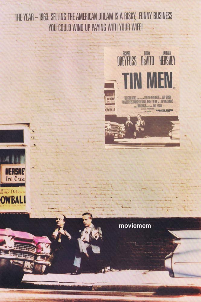 TIN MEN Original Daybill Movie poster Richard Dreyfuss Danny DeVito
