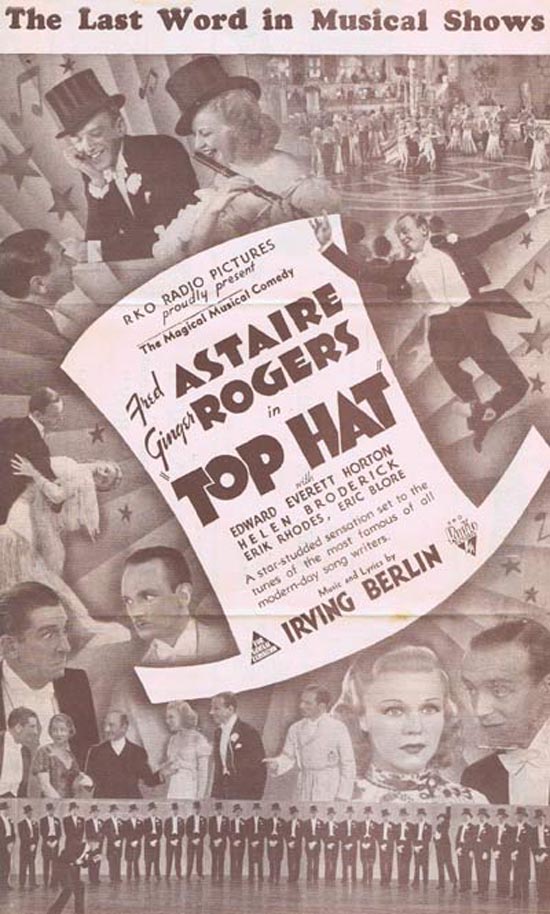 TOP HAT Fred Astaire Ginger Rogers VINTAGE Australian Movie Herald