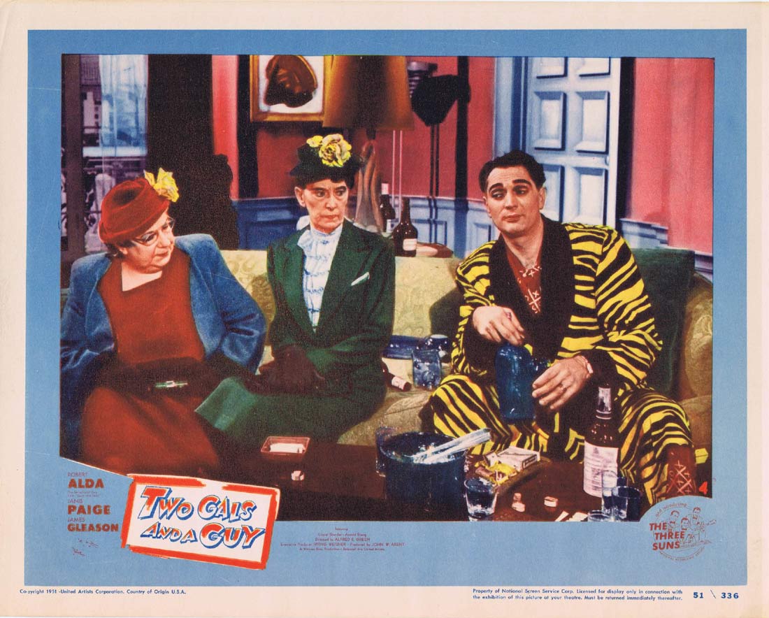 TWO GALS AND A GUY Original Lobby card 4 Janis Paige Robert Alda