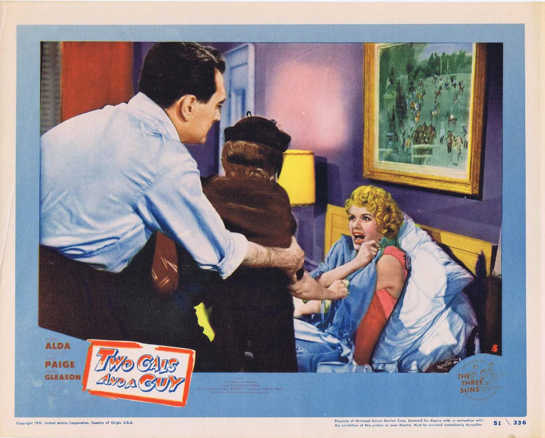 TWO GALS AND A GUY Original Lobby card 5 Janis Paige Robert Alda