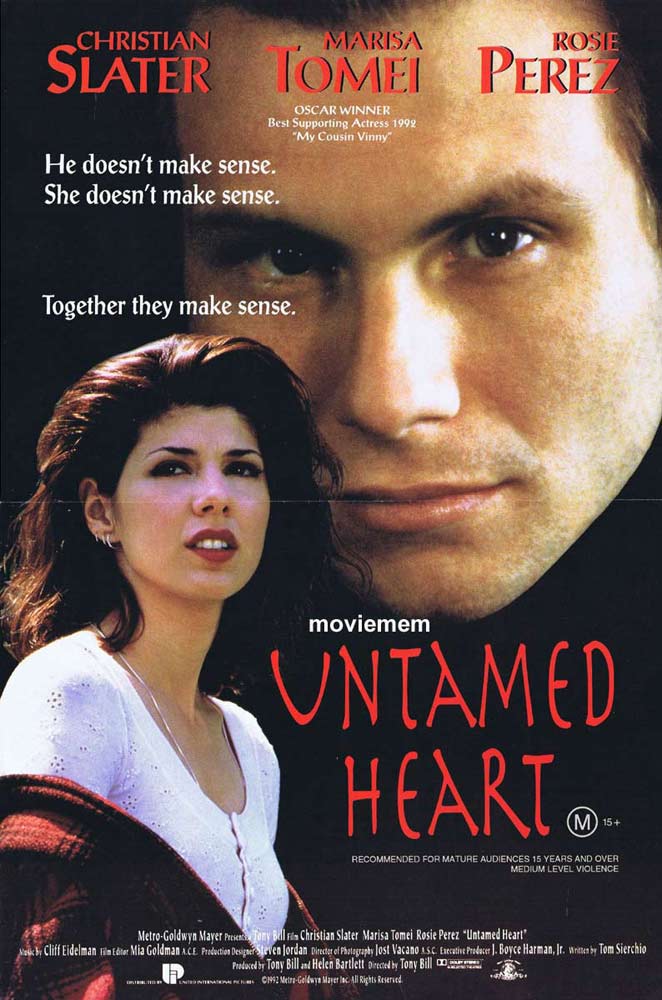 UNTAMED HEART Original Daybill Movie Poster Christian Slater Marisa Tomei