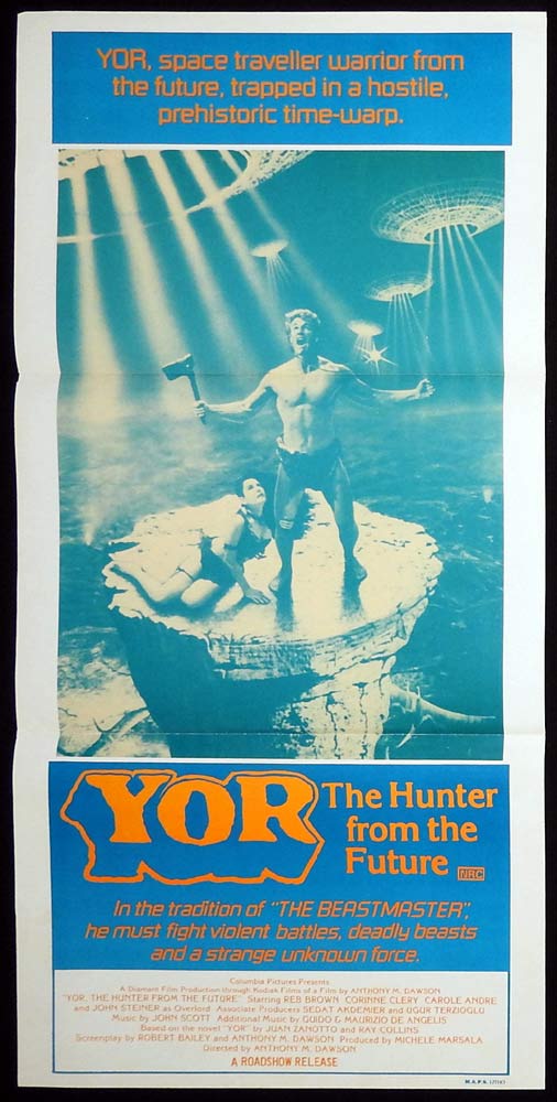 YOR The Hunter from the Future FANTASY daybill poster
