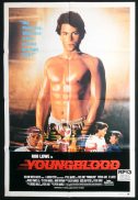 YOUNGBLOOD Original One Sheet Movie Poster Rob Lowe Patrick Swayze