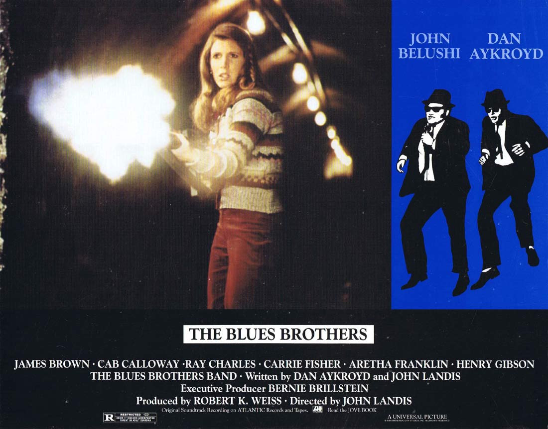 THE BLUES BROTHERS Vintage Lobby Card 3 Dan Aykroyd John Belushi Carrie Fisher