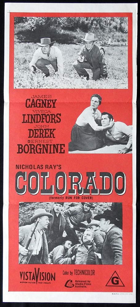 COLORADO aka RUN FOR COVER Original 70sr Daybill Movie Poster James Cagney