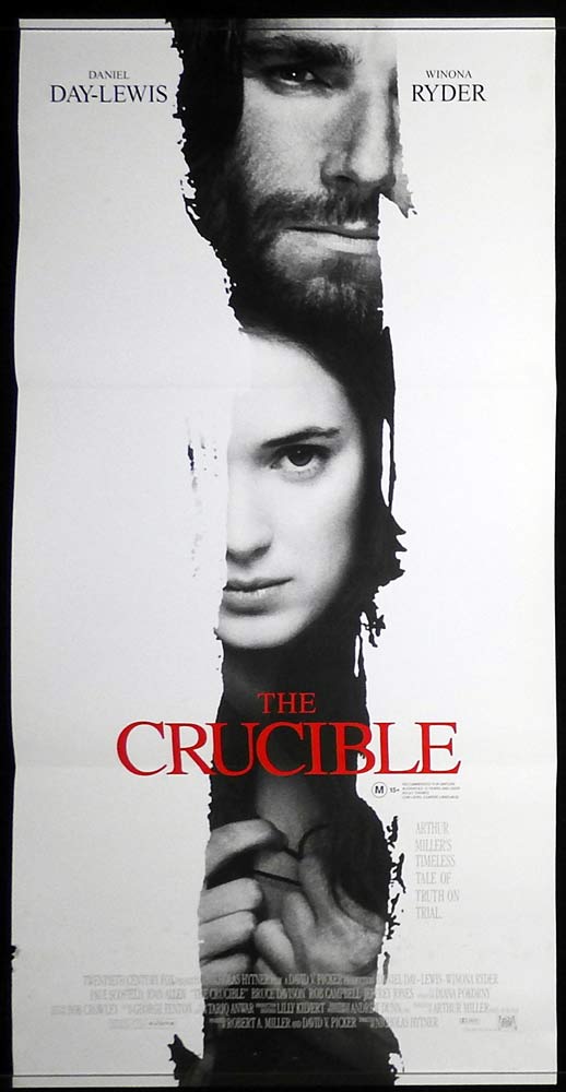 THE CRUCIBLE Original Daybill Movie Poster Daniel Day-Lewis Winona Ryder