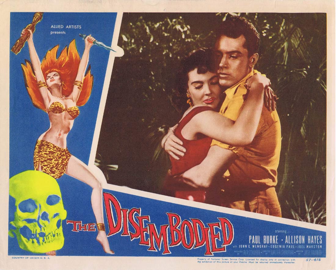 THE DISEMBODIED Original Lobby Card Allison Hayes Voodoo Cult Horror 1957