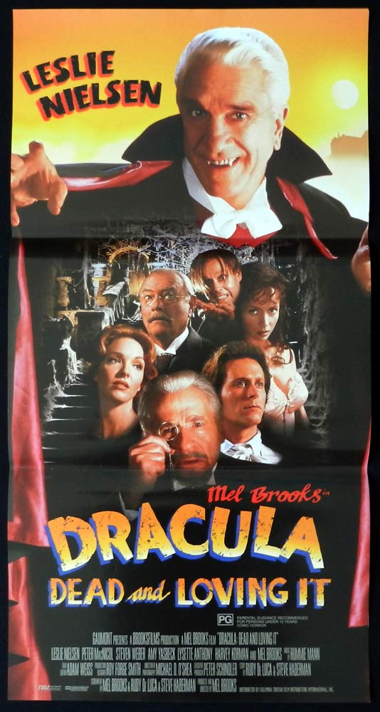 DRACULA DEAD AND LOVING IT Original Daybill Movie Poster Leslie Nielsen Mel Brooks