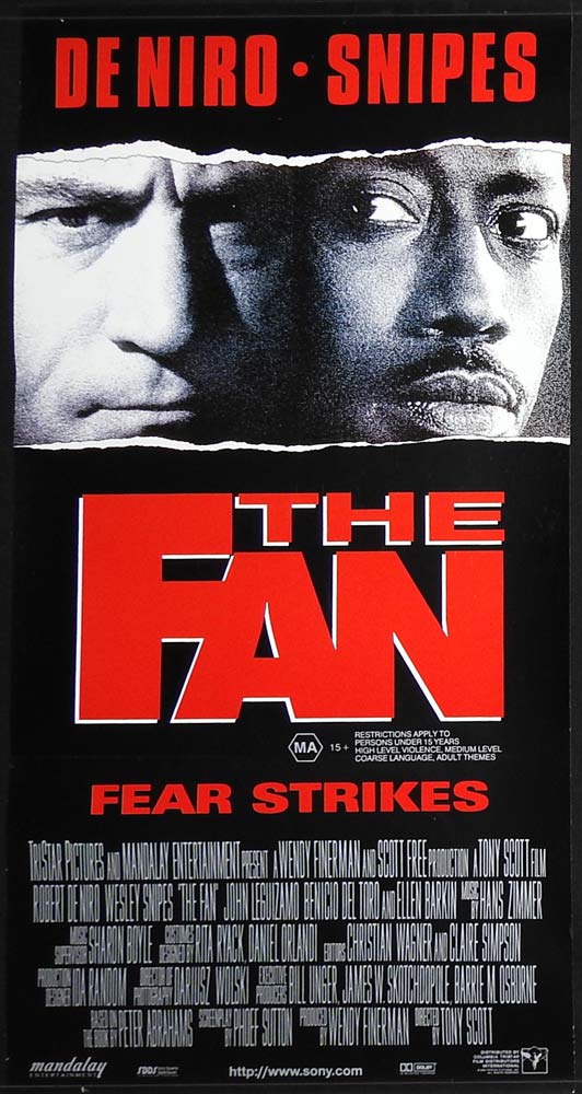THE FAN Original Daybill Movie Poster Robert De Niro Wesley Snipes