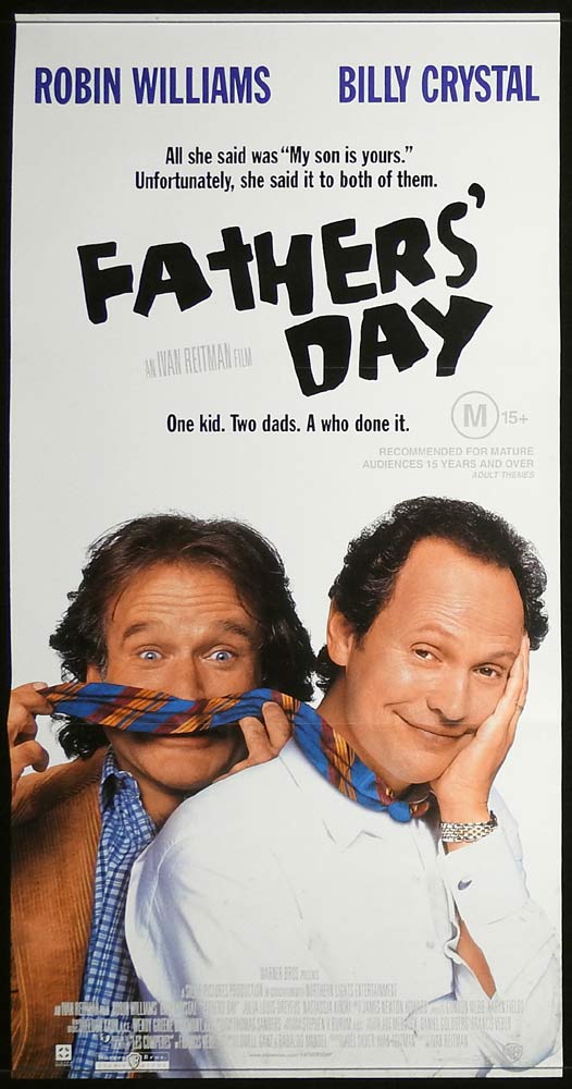 FATHERS DAY Original Daybill Movie poster Robin Williams Billy Crystal