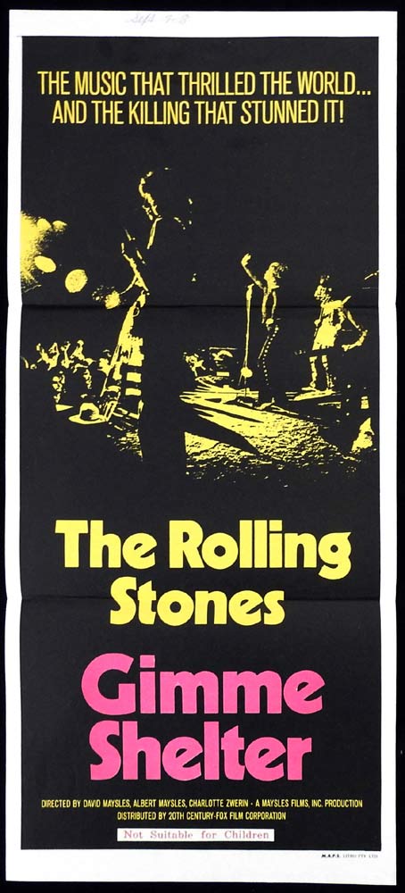 GIMME SHELTER Original Daybill Movie poster The Rolling Stones