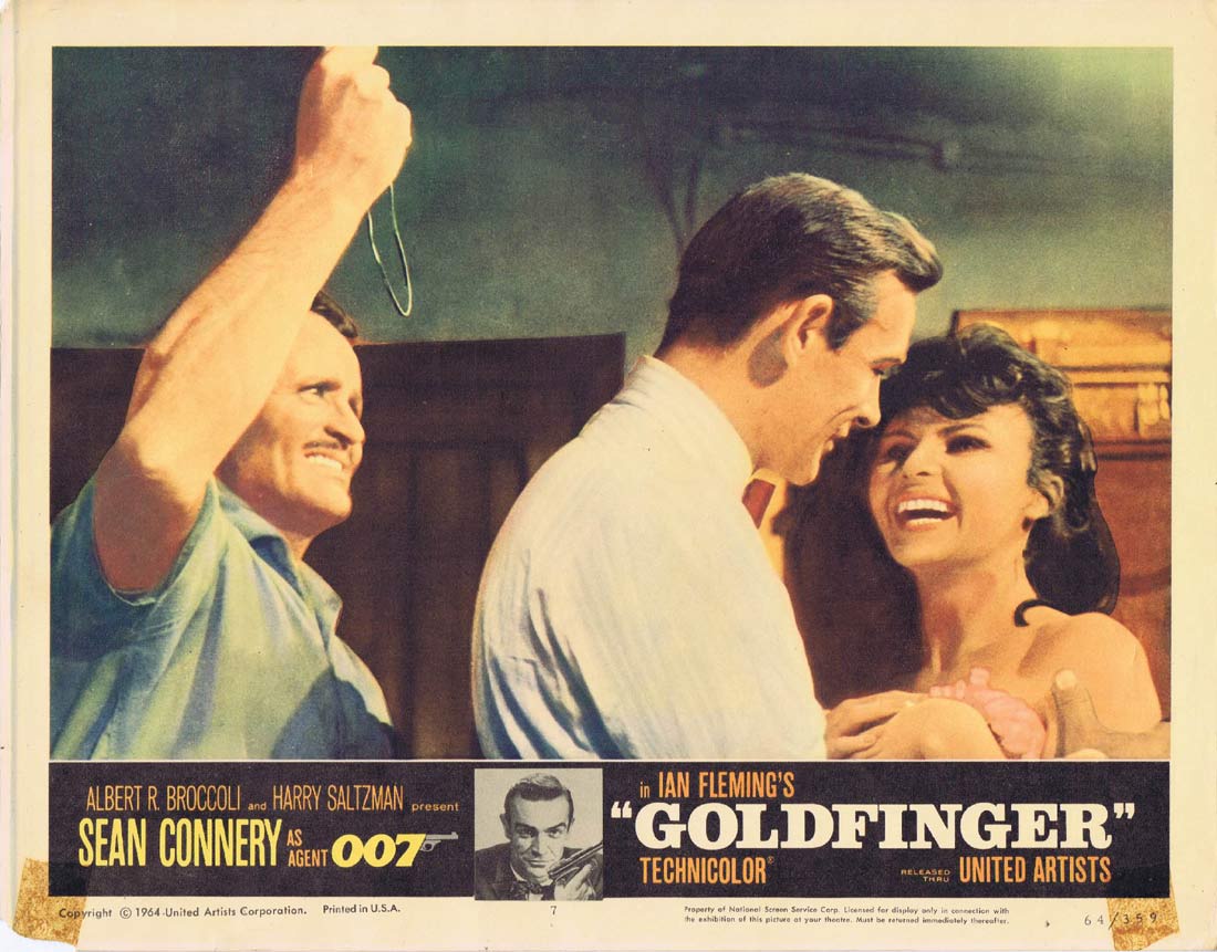 GOLDFINGER Original Lobby Card 7 Sean Connery James Bond