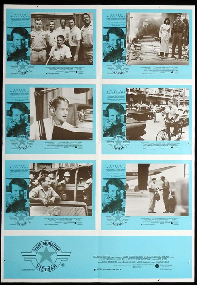GOOD MORNING VIETNAM Original Photo Sheet Movie Poster Robin Williams Forest Whitaker
