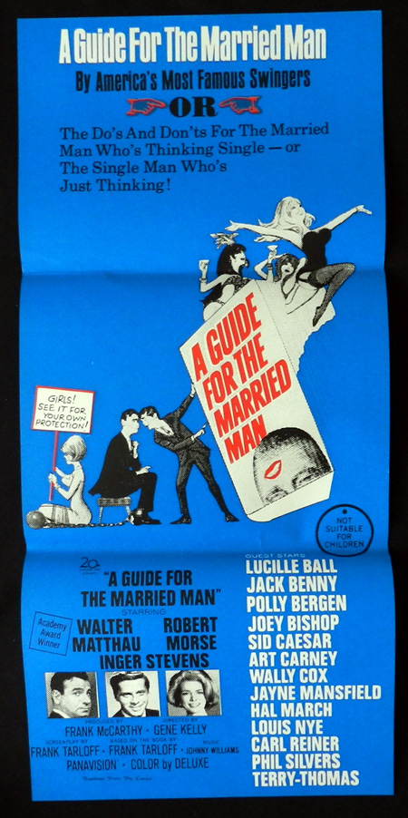 A GUIDE FOR THE MARRIED MAN Original Daybill Movie Poster Walter Matthau Robert Morse