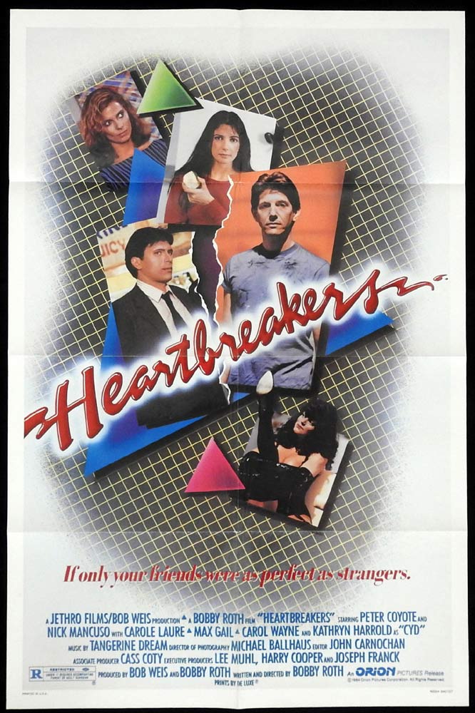 HEARTBREAKERS Original One Sheet Movie Poster Peter Coyote Nick Mancuso