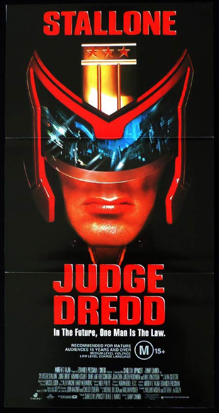 JUDGE DREDD Original Daybill Movie Poster Sylvester Stallone Armand Assante