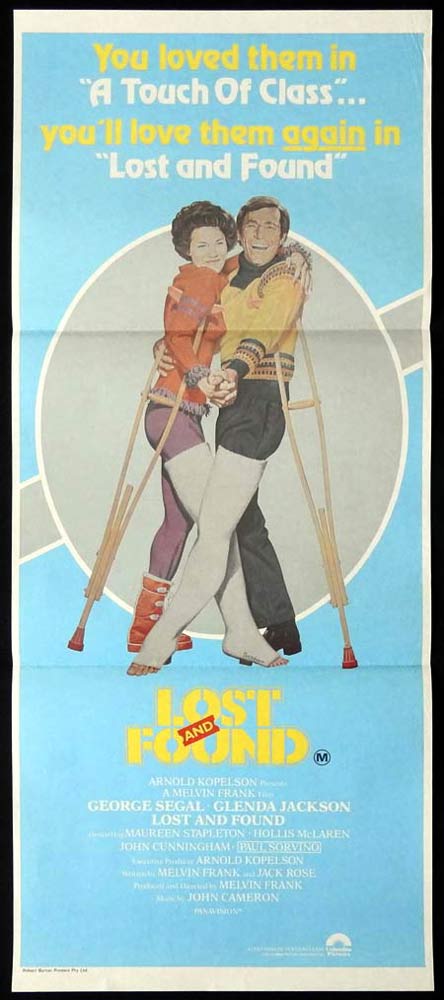 LOST AND FOUND Daybill Movie poster George Segal Glenda Jackson