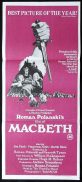 MACBETH Original Daybill Movie Poster Jon Finch Francesca Annis William Shakespeare