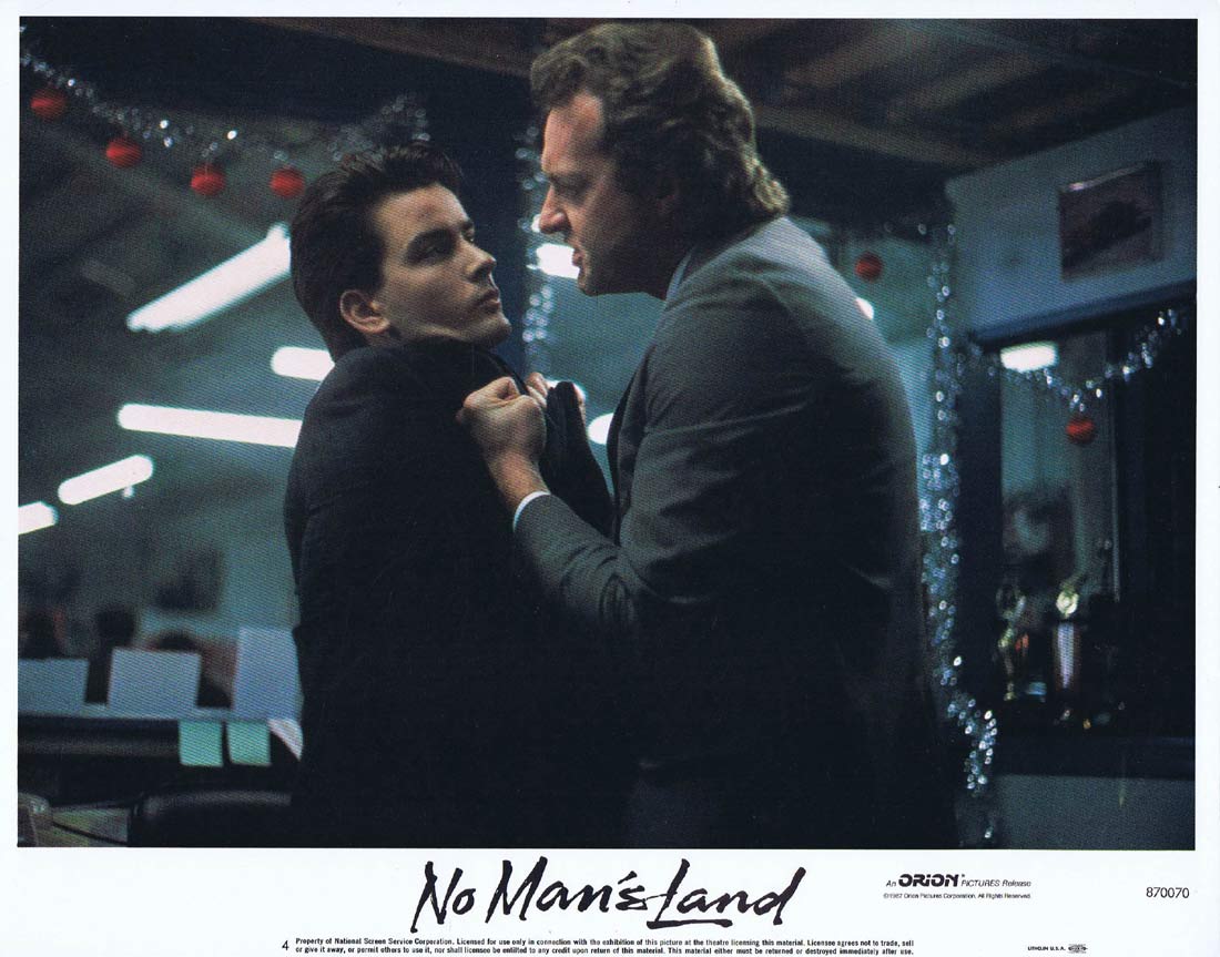NO MAN’S LAND Original Lobby Card 4 Charlie Sheen Randy Quaid