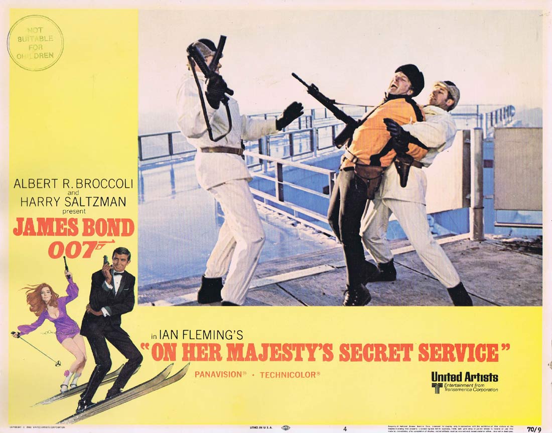 ON HER MAJESTY’S SECRET SERVICE Original US Lobby Card 4 OHMSS James Bond
