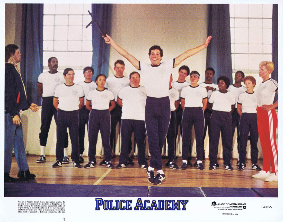 POLICE ACADEMY Original Lobby Card 1 Steve Guttenberg Kim Cattrall