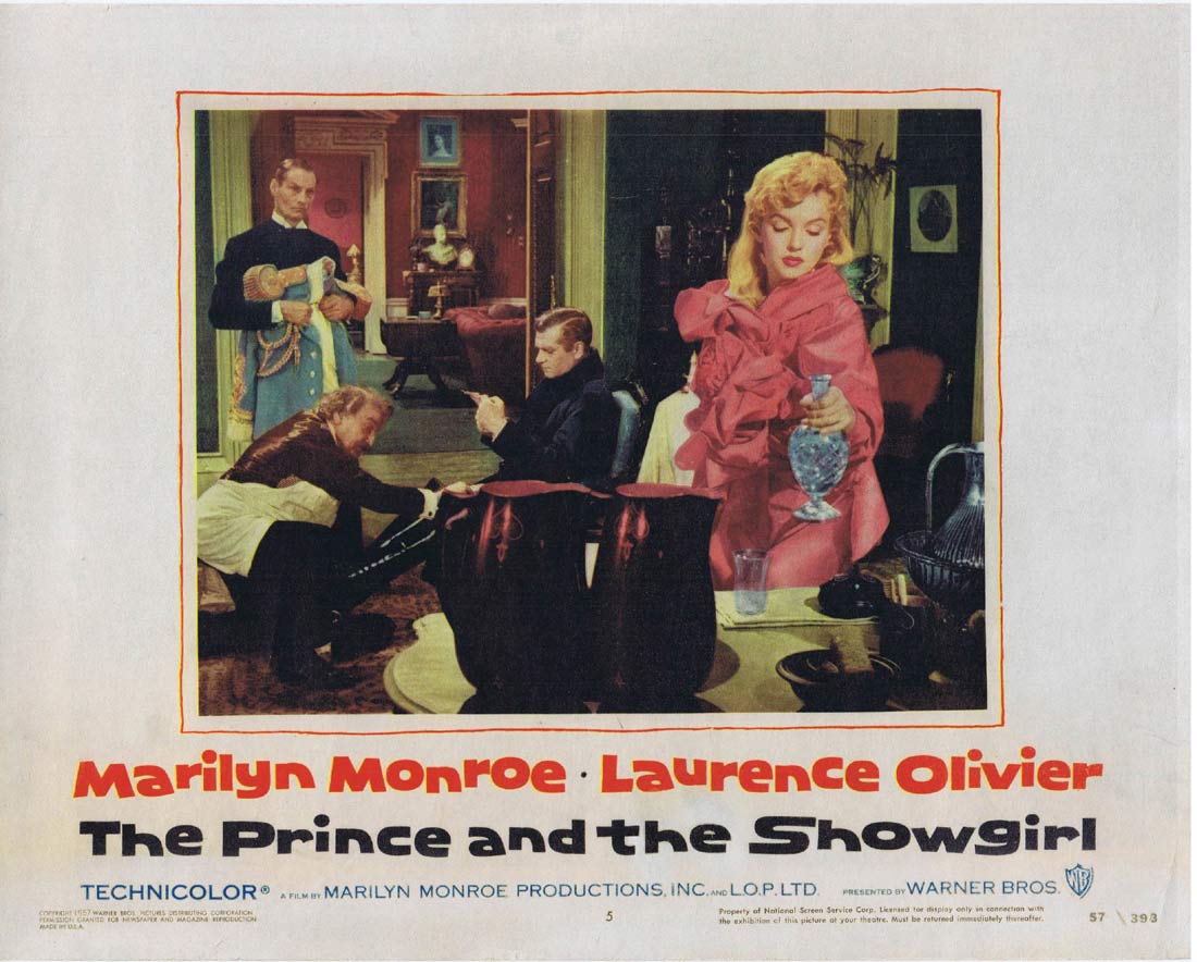 THE PRINCE AND THE SHOWGIRL Original Lobby card 5 Marilyn Monroe Laurence Olivier