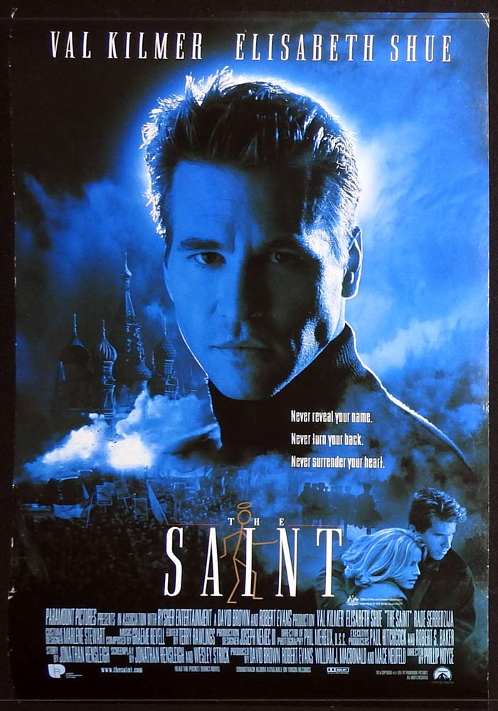 THE SAINT Original Daybill Movie poster Val Kilmer Elisabeth Shue