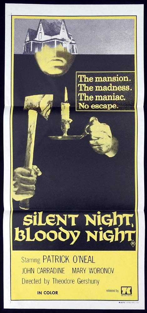 SILENT NIGHT BLOODY NIGHT Daybill Movie poster Patrick O’Neal Horror Slasher