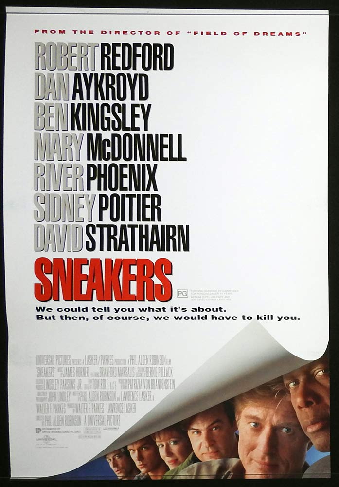 SNEAKERS Original Daybill Movie poster Robert Redford Dan Aykroyd