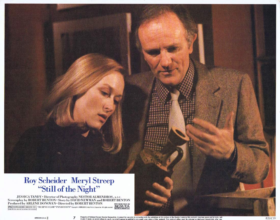 STILL OF THE NIGHT Original Lobby card 7 Roy Scheider Meryl Streep