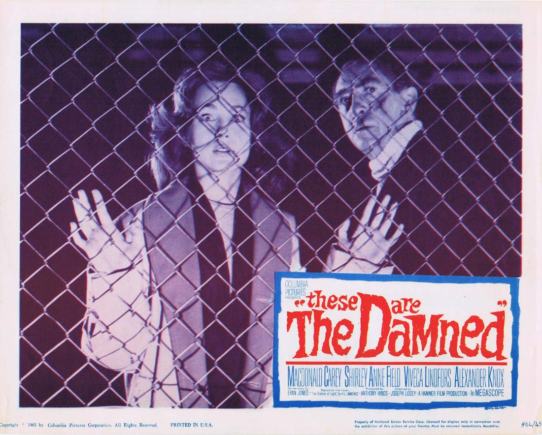 THESE ARE THE DAMNED Original Lobby Card 4 Macdonald Carey Shirley Anne Field
