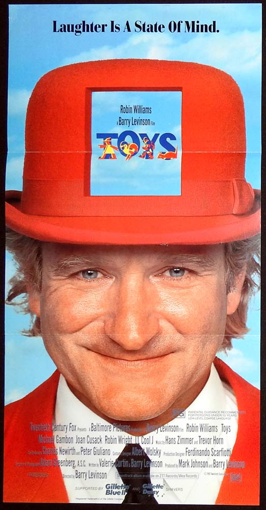 TOYS Original Daybill Movie Poster Robin Williams Michael Gambon