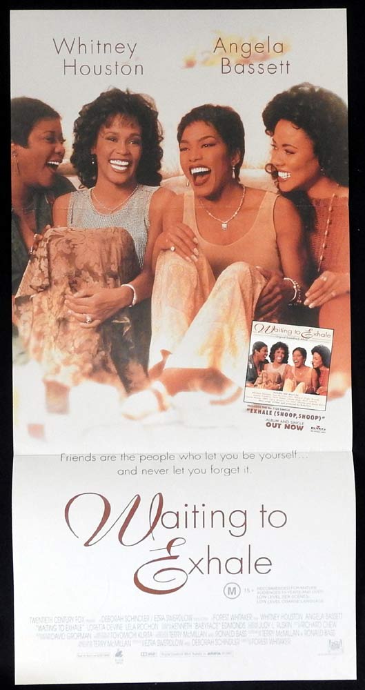 WAITING TO EXHALE Original Daybill Movie Poster Whitney Houston Angela Bassett