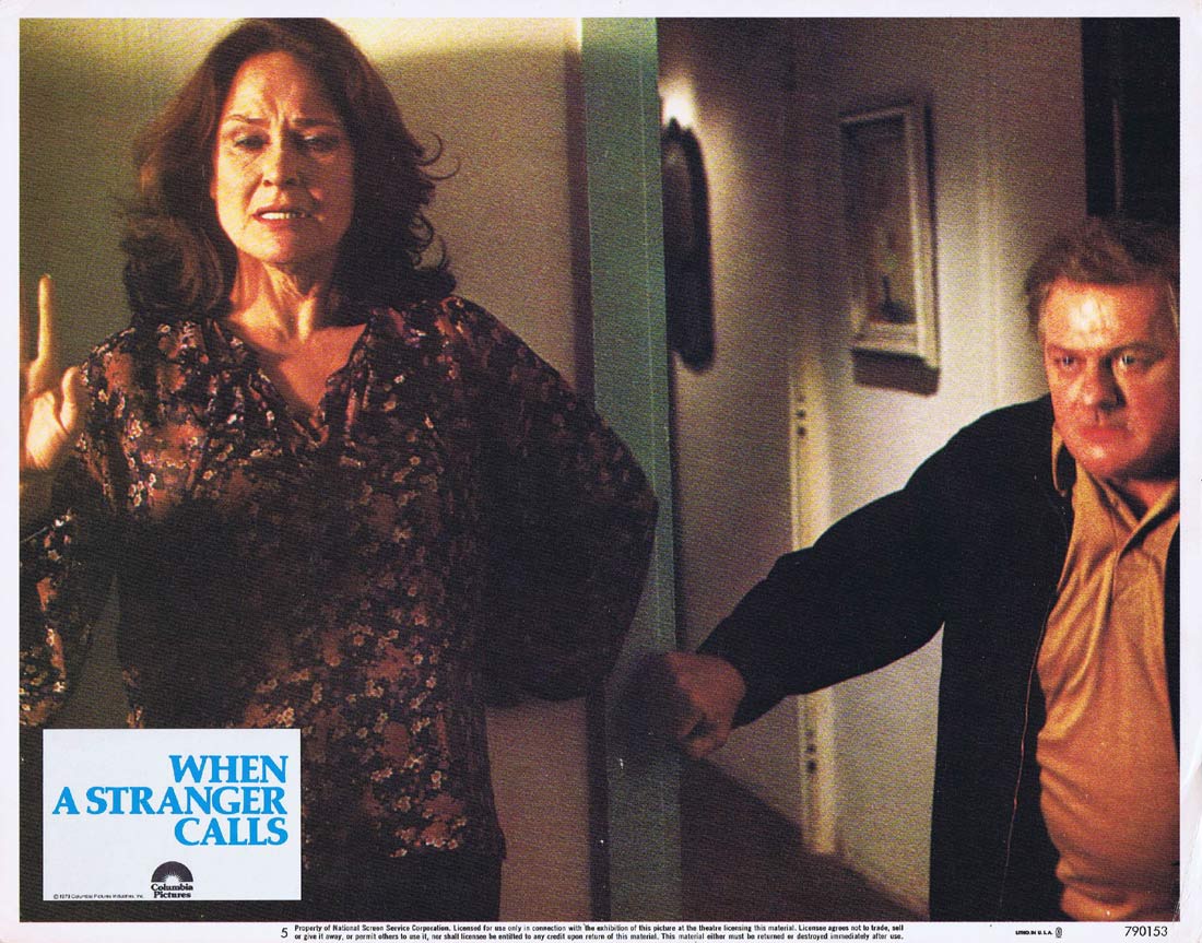 WHEN A STRANGER CALLS Original Lobby card 5 Carol Kane Colleen Dewhurst Horror
