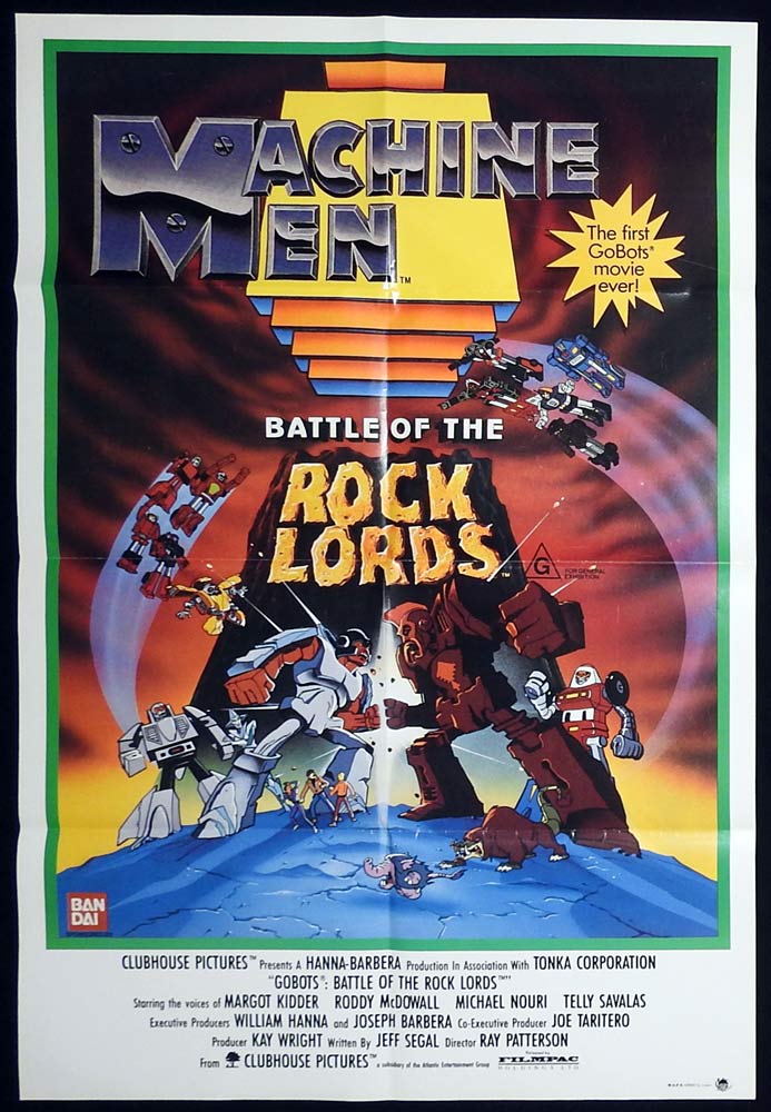 GOBOTS BATTLE OF THE ROCK LORDS Original One sheet Movie poster Margot Kidder Machine Men