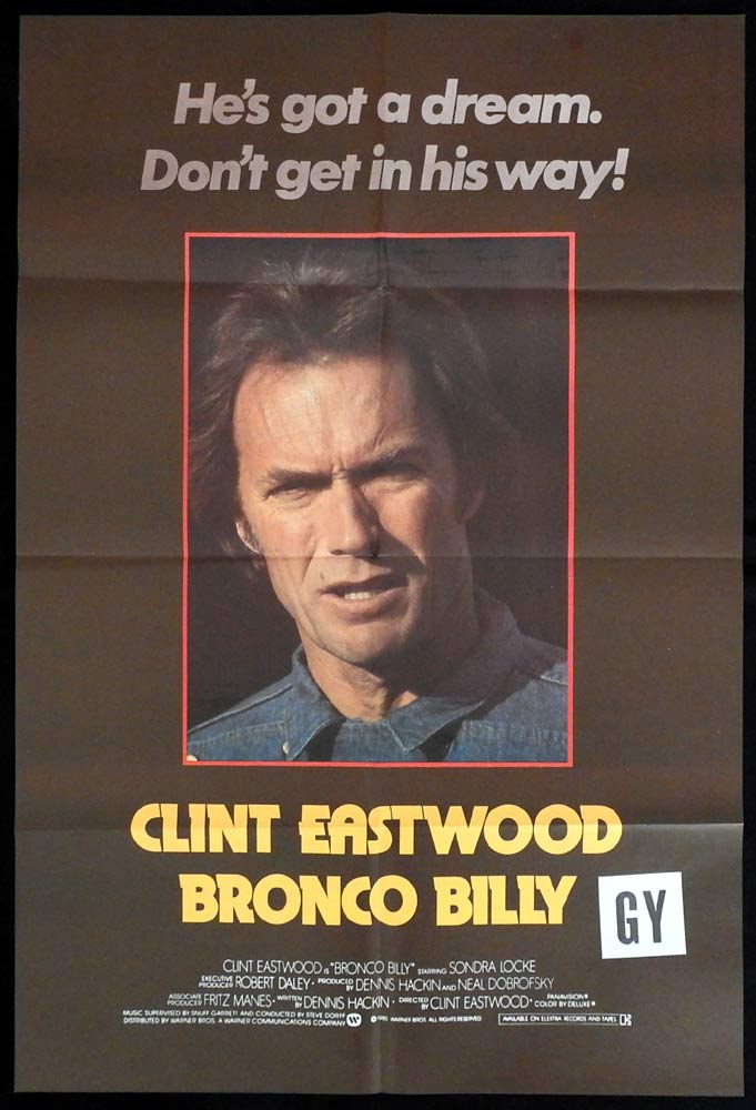 BRONCO BILLY Original ONE SHEET Movie poster Clint Eastwood Sondra Locke