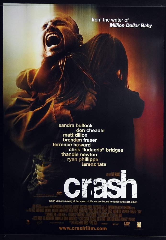 CRASH Original Rolled One sheet Movie poster Sandra Bullock Don Cheadle Matt Dillon