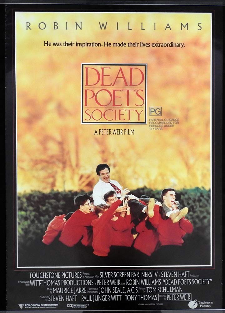 DEAD POETS SOCIETY Original Rolled One sheet Movie poster Robin Williams Peter Weir