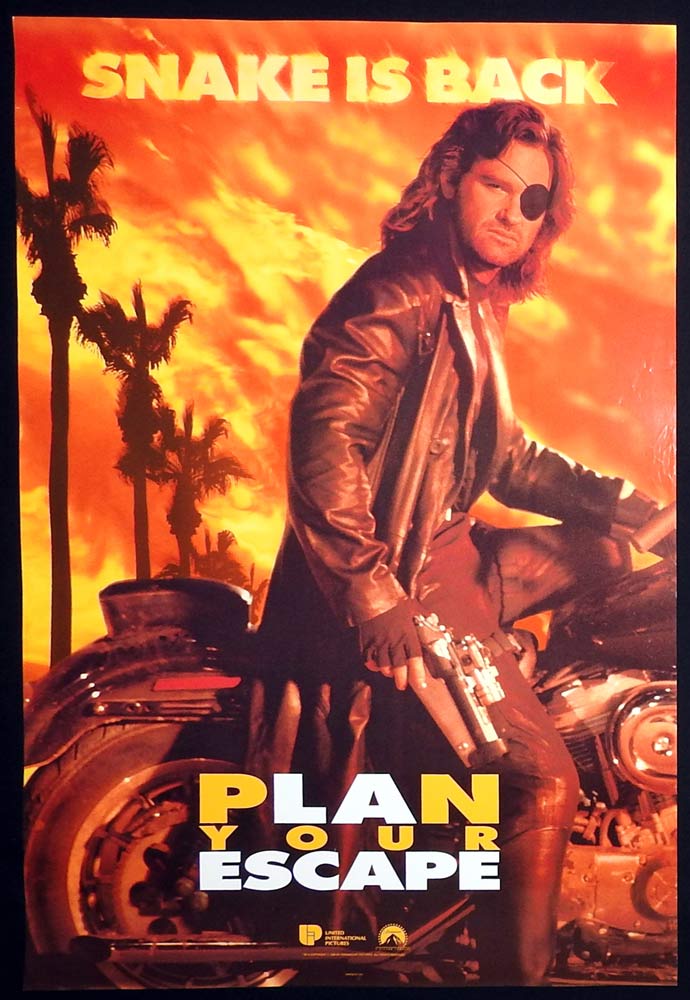 ESCAPE FROM LA Original Advance Rolled One sheet Movie poster Kurt Russell Stacy Keach Steve Buscemi
