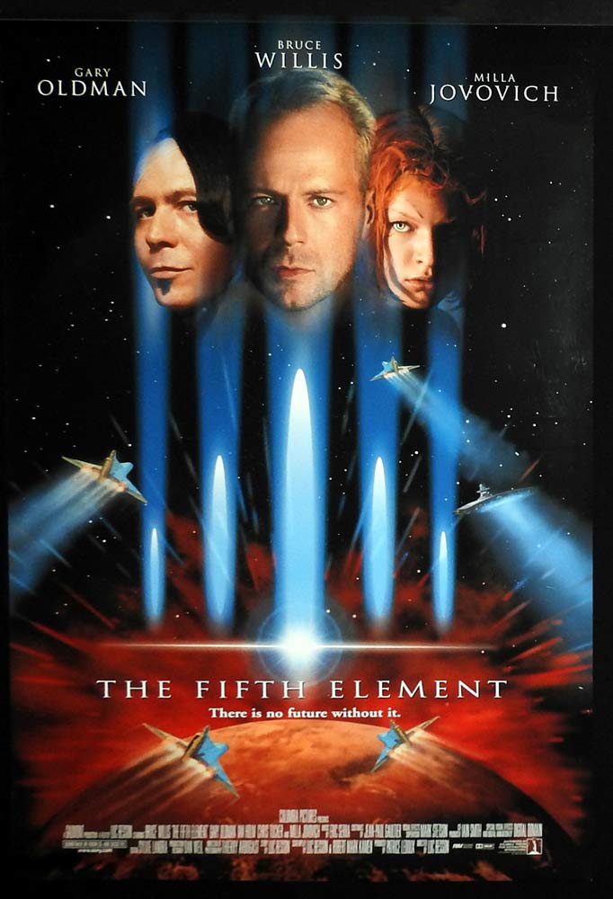 THE FIFTH ELEMENT Original Rolled One sheet Movie poster Bruce Willis Gary Oldman