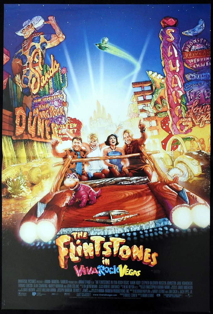 THE FLINTSTONES IN VIVA ROCK VEGAS Original Daybill Movie poster Stephen Baldwin