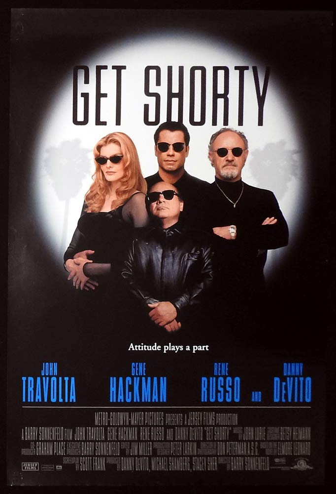 GET SHORTY Original Rolled One sheet Movie poster John Travolta Gene Hackman Rene Russo