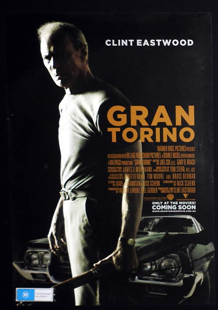 GRAN TORINO Original Rolled One sheet Movie poster Clint Eastwood Christopher Carley