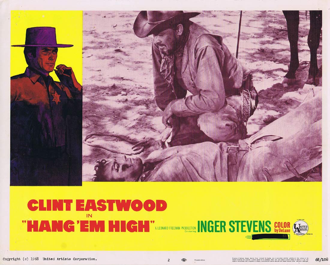 HANG EM HIGH Original US Lobby Card 2 Clint Eastwood Inger Stevens
