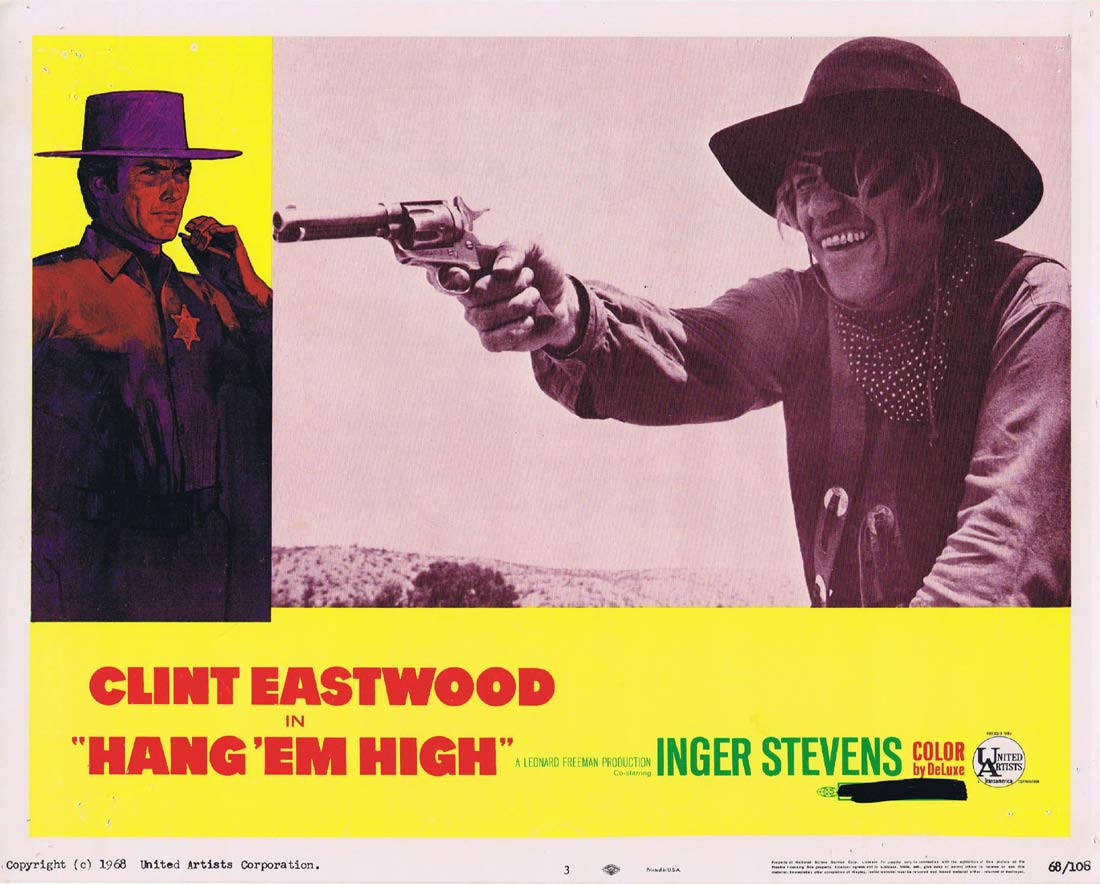 HANG EM HIGH Original US Lobby Card 3 Clint Eastwood Inger Stevens