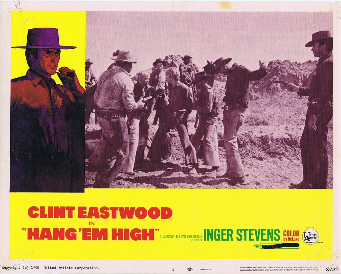 HANG EM HIGH Original US Lobby Card 5 Clint Eastwood Inger Stevens