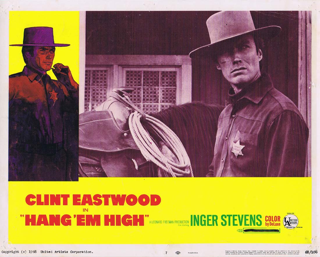 HANG EM HIGH Original US Lobby Card 7 Clint Eastwood Inger Stevens