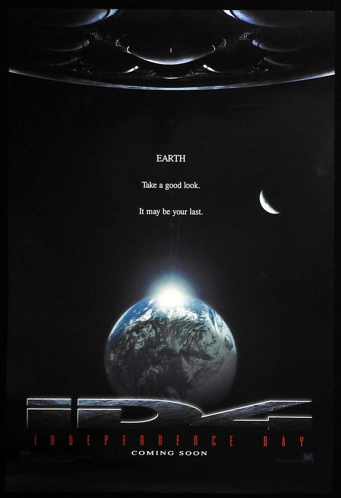 INDEPENDENCE DAY Original Rolled One sheet Movie poster Will Smith Bill Pullman Jeff Goldblum