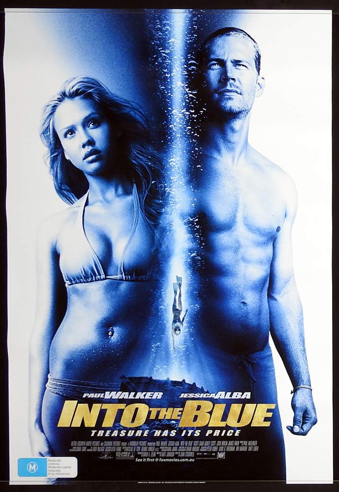 INTO THE BLUE Original Rolled One sheet Movie poster Paul Walker Jessica Alba